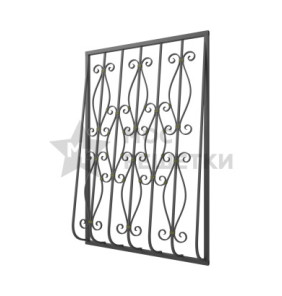 Решетка на окно дутая кованая 6-21